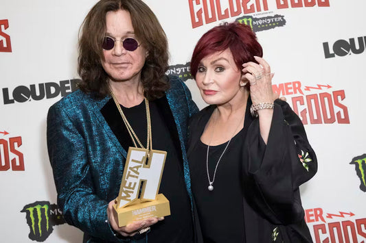 Ozzy Osbourne and wife Sharon Osbourne after Ozzy received a Golden God Award at the Metal Hammer Golden Gods ceremony in London on June 11, 2018. Vianney Le Caer/Invision/AP Photo