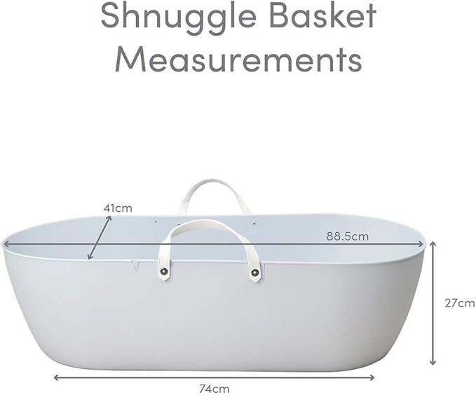 Shnuggle Moses Basket with White Waffle