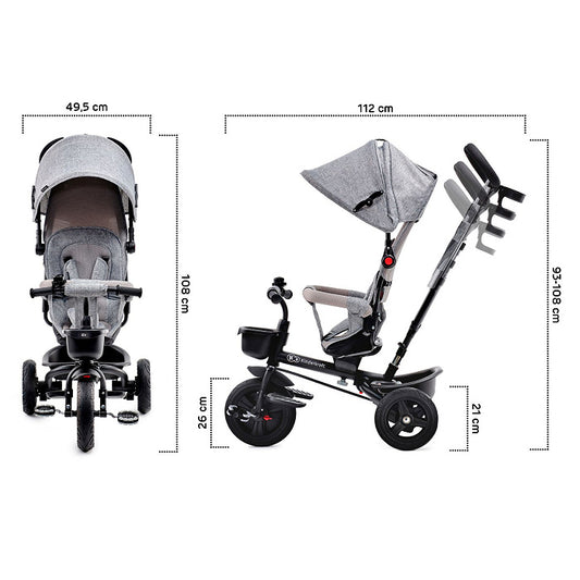 Kinderkraft AVEO Tricycle - Light Gray
