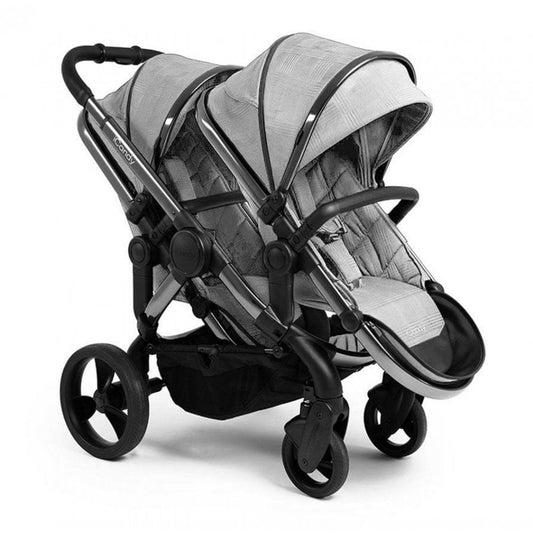 ICANDY Peach 7 Double Twin Pram & Pushchair - Light Grey