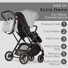 Lejoux+ Baby Pram Stroller Pushchair 0 Months + - Limited Edition White