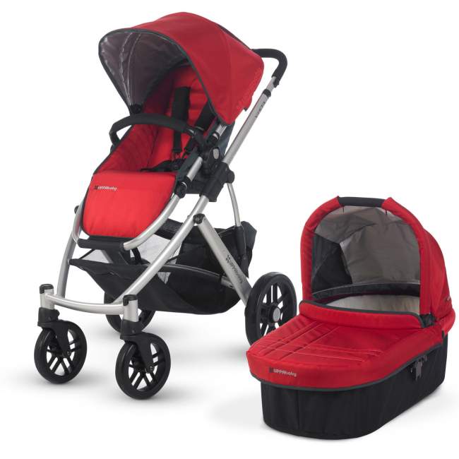 Uppababy Vista Pushchair and Carrycot, Denny Red