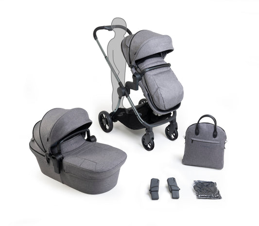 iCandy Lime Pushchair and Carrycot – Charcoal Lifestyle