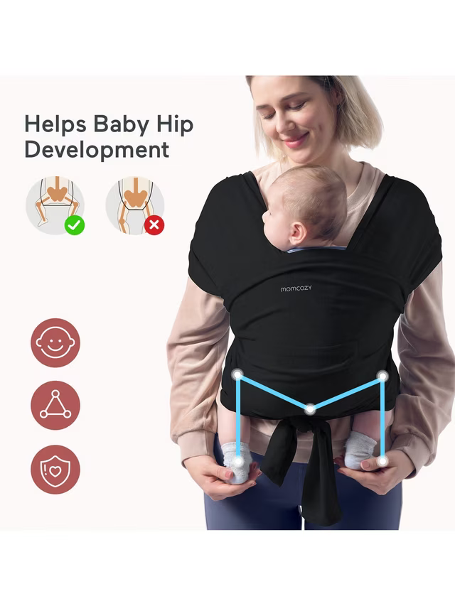 Momcozy Baby Wrap Carrier - Black