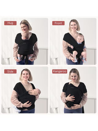 Momcozy Baby Wrap Carrier - Black