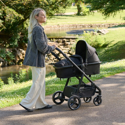 Origin i-Size by Babylo 2-in-1 Travel System with EnfaSafe i-Size R129 Car Seat - Black