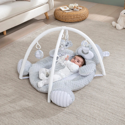 Little Discoveries Plush Bear Baby Gym Grey