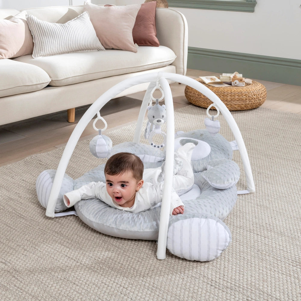 Little Discoveries Plush Bear Baby Gym Grey