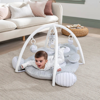 Little Discoveries Plush Bear Baby Gym Grey
