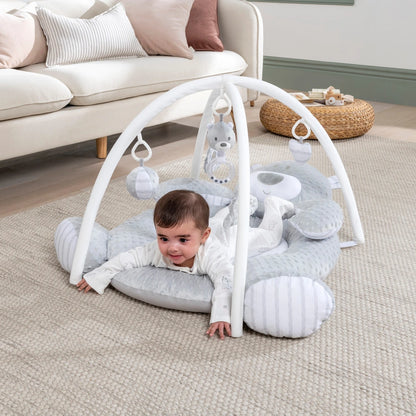 Little Discoveries Plush Bear Baby Gym Grey