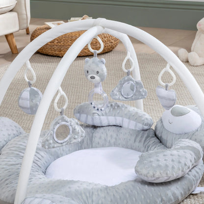 Little Discoveries Plush Bear Baby Gym Grey