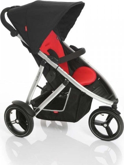 Phil & Teds Vibe Double Stroller with Carrycot - Red