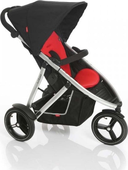 Phil & Teds Vibe Double Stroller with Carrycot - Red