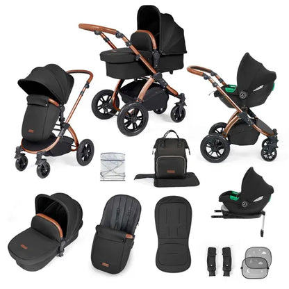 Ickle Bubba Stomp Luxe All-in-one Travel System (cirrus) - Bronze /Midnight /Tan