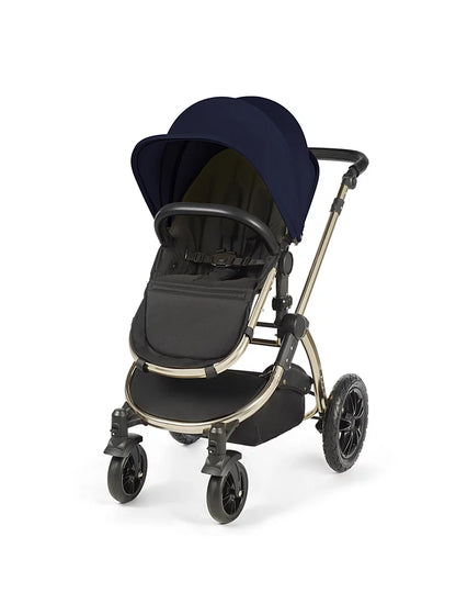 Ickle Bubba Stomp V3 Travel System with Galaxy Car Seat & Isofix Base - Champagne / Navy / Black