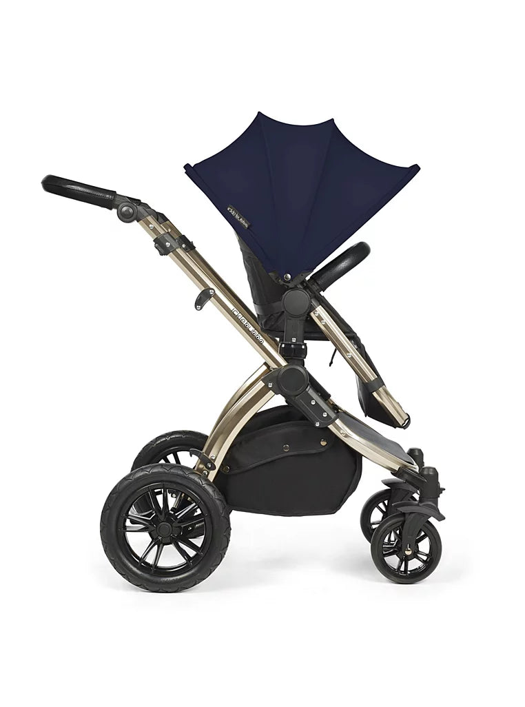 Ickle Bubba Stomp V3 Travel System with Galaxy Car Seat & Isofix Base - Champagne / Navy / Black
