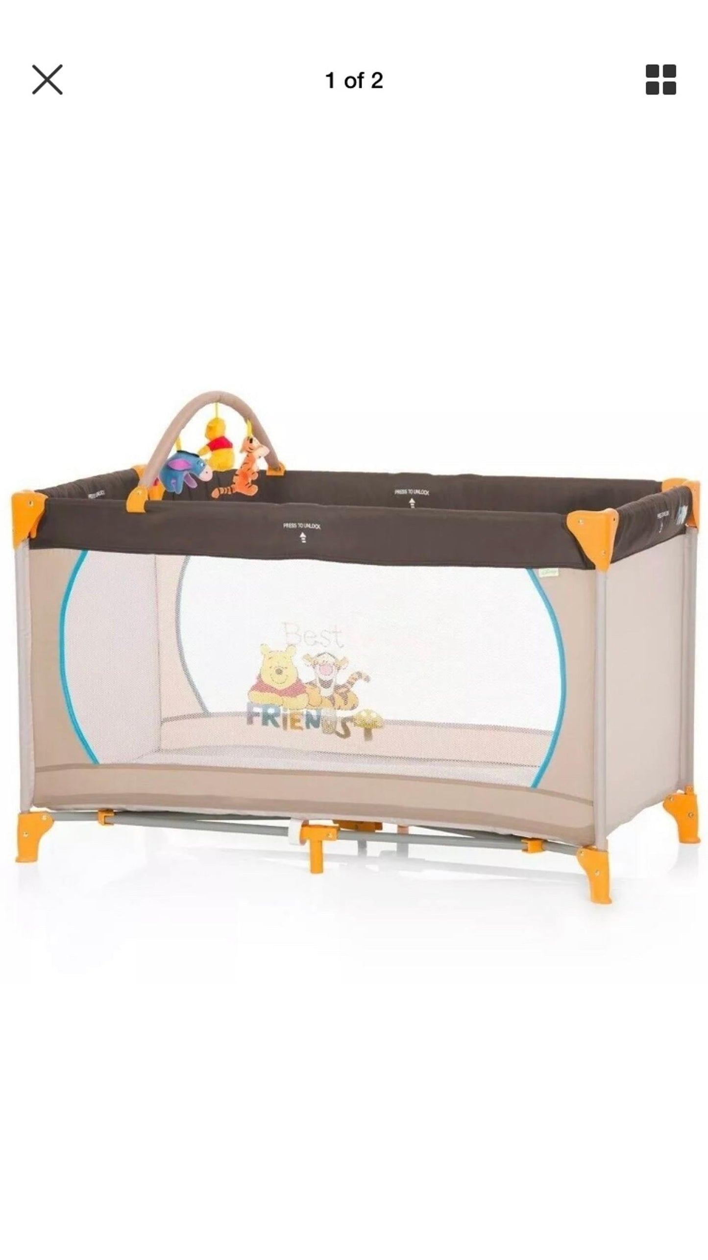 Hauck Travel Disney Winnie The Pooh Travel Cot Dream N Play Go