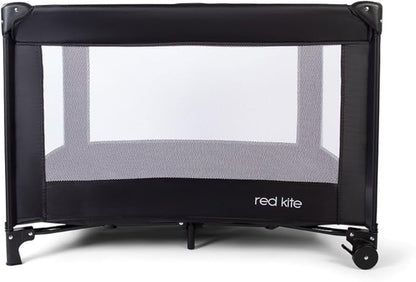 Red Kite Black Sleep Tight Travel Cot, Black