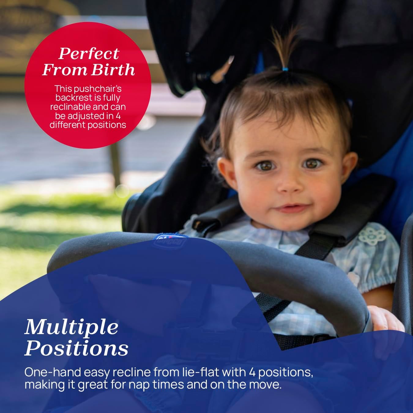 Chicco Echo Lightweight Stroller - Stone