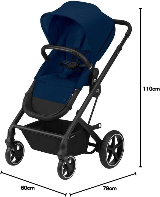 Cybex Gold Balios S 2-in-1 Pushchair - Navy on Black Chassis