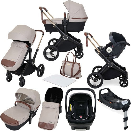 Ickle Bubba Aston Rose 8 Piece Pushchair Bundle – Stone/Gold