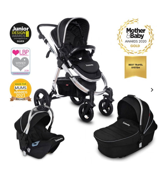 Infababy Ultimo 3 Wheel Travel System - Black