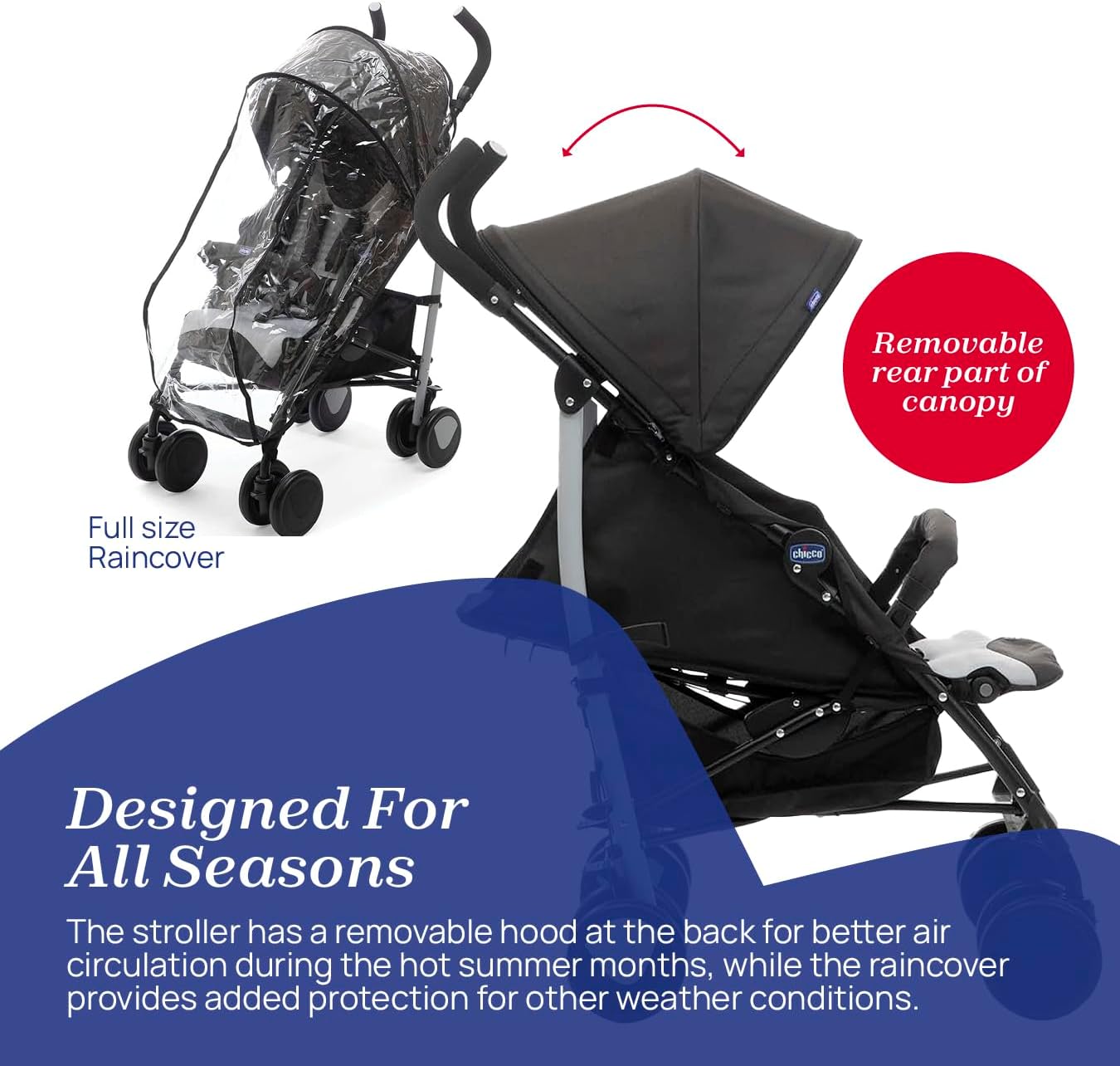 Chicco Echo Lightweight Stroller - Stone