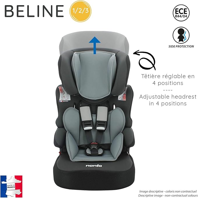 Nania BELINE Child car seat, Group 1/2/3 (9-36kg) - Beline Black