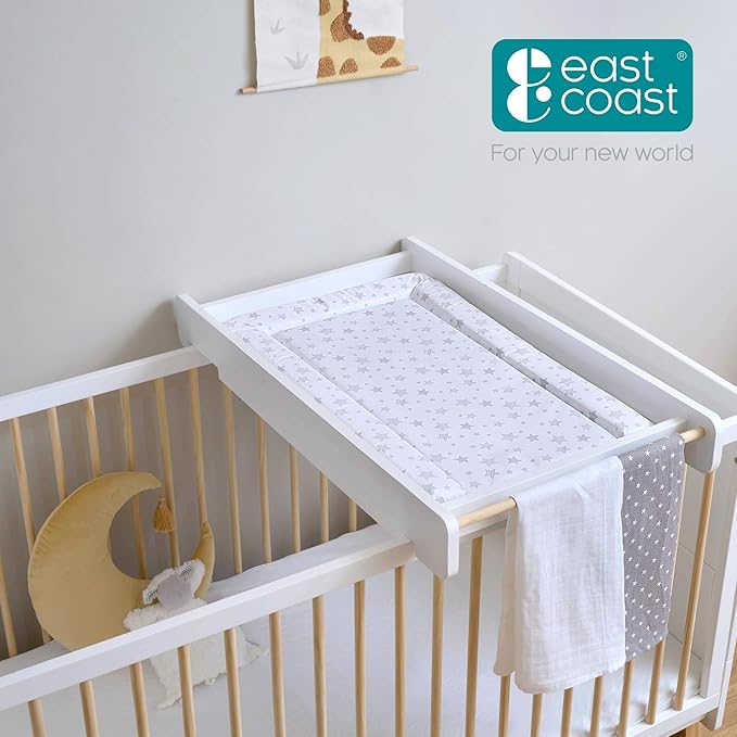 East Coast Nursery Essential Star Changing Mat Grey 70x40x3 cm