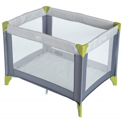 Cuggl Travel Cot - Grey/lime