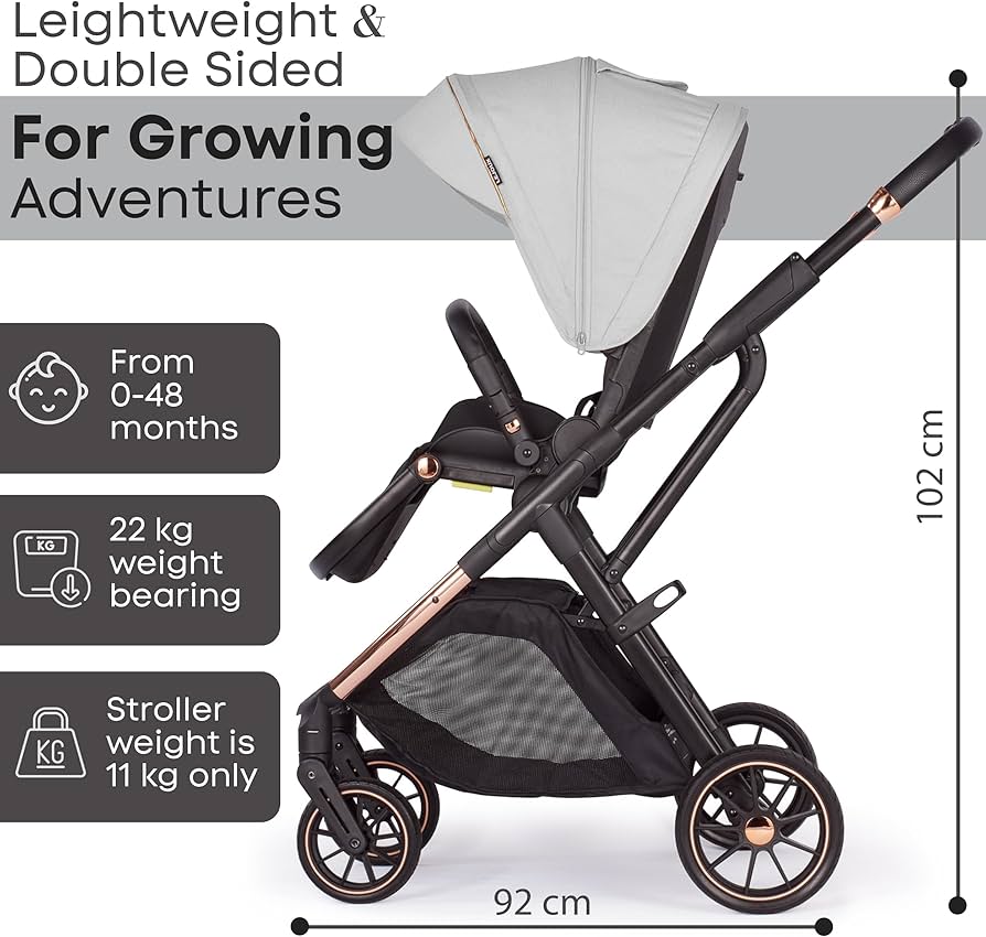 Lejoux+ Baby Pram Stroller Pushchair 0 Months + - Limited Edition White