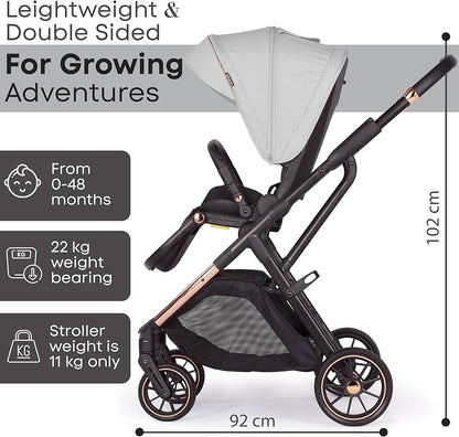 Lejoux+ Baby Pram Stroller Pushchair 0 Months + - Limited Edition White