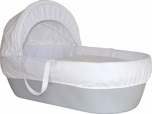 Shnuggle Moses Basket with White Waffle
