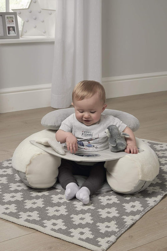 Mamas & Papas Wish Upon A Cloud Sit and Play Baby Floor Seat - Cream & Grey