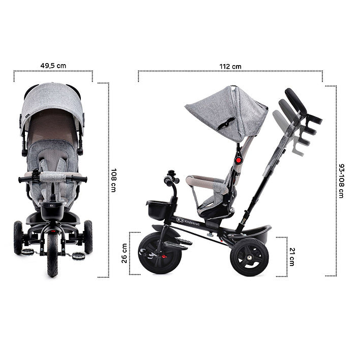 Kinderkraft AVEO Tricycle - Light Gray