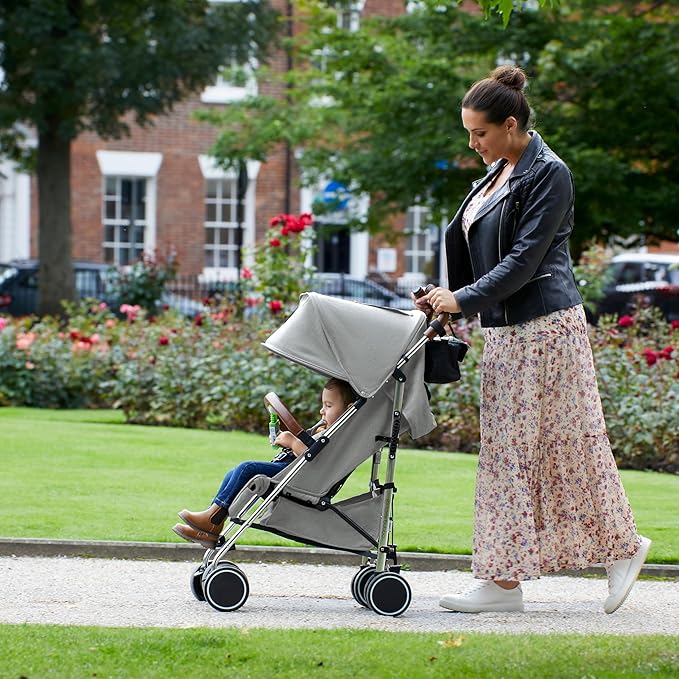 Ickle Bubba Discovery Lightweight Stroller  (Black/Rose Gold)