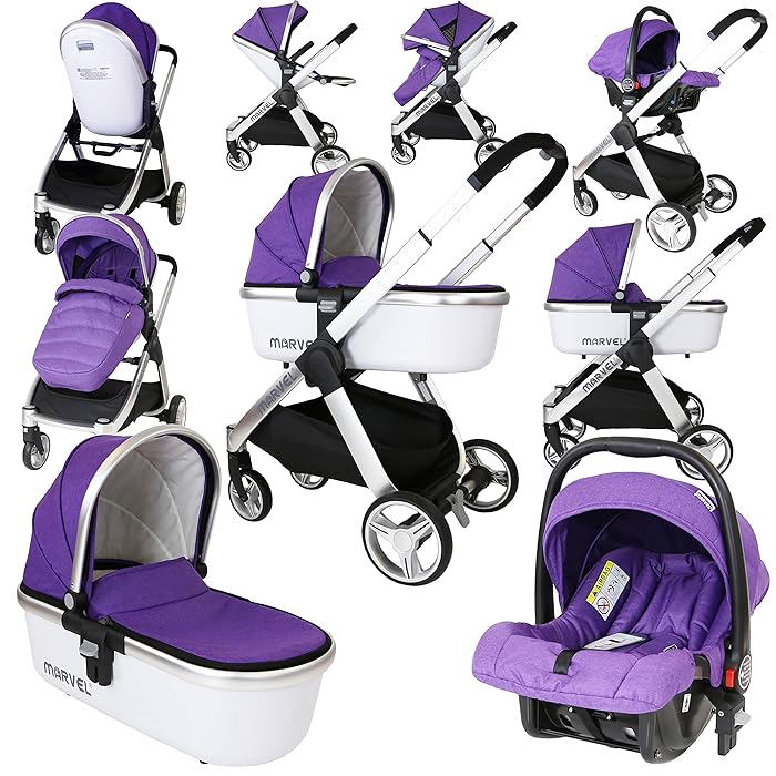 Isafe Marvel 2 in 1 Pram - Monaco Maroon