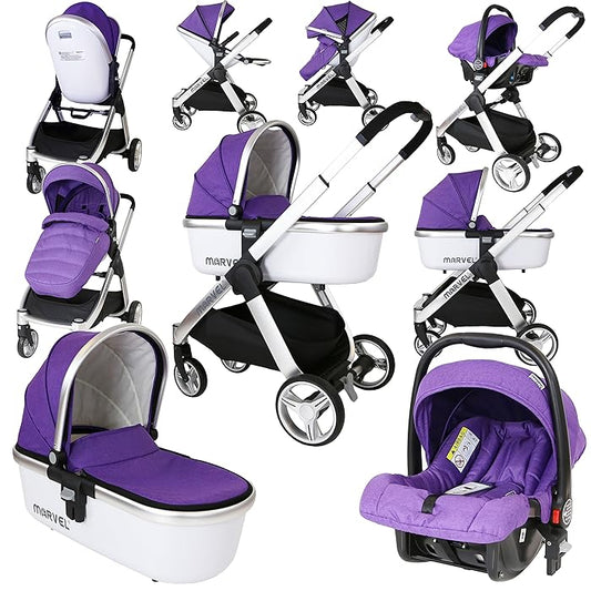 Isafe Marvel 2 in 1 Pram - Monaco Maroon