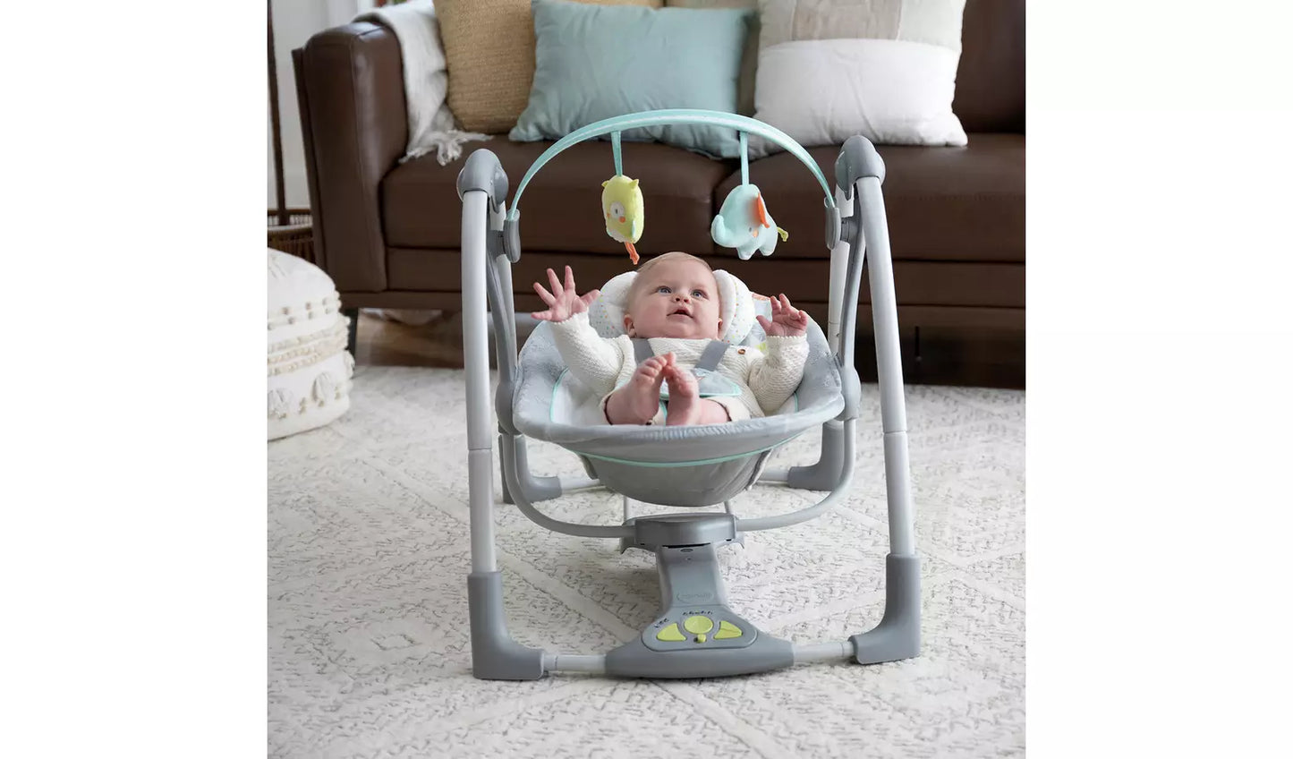 Ingenuity Swing 'n Go Hugs And Hoot Baby Swing