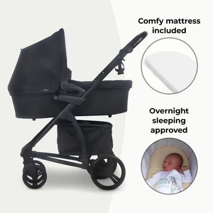 My Babiie MB200i Travel System with i-Size Car Seat – Black Leopard