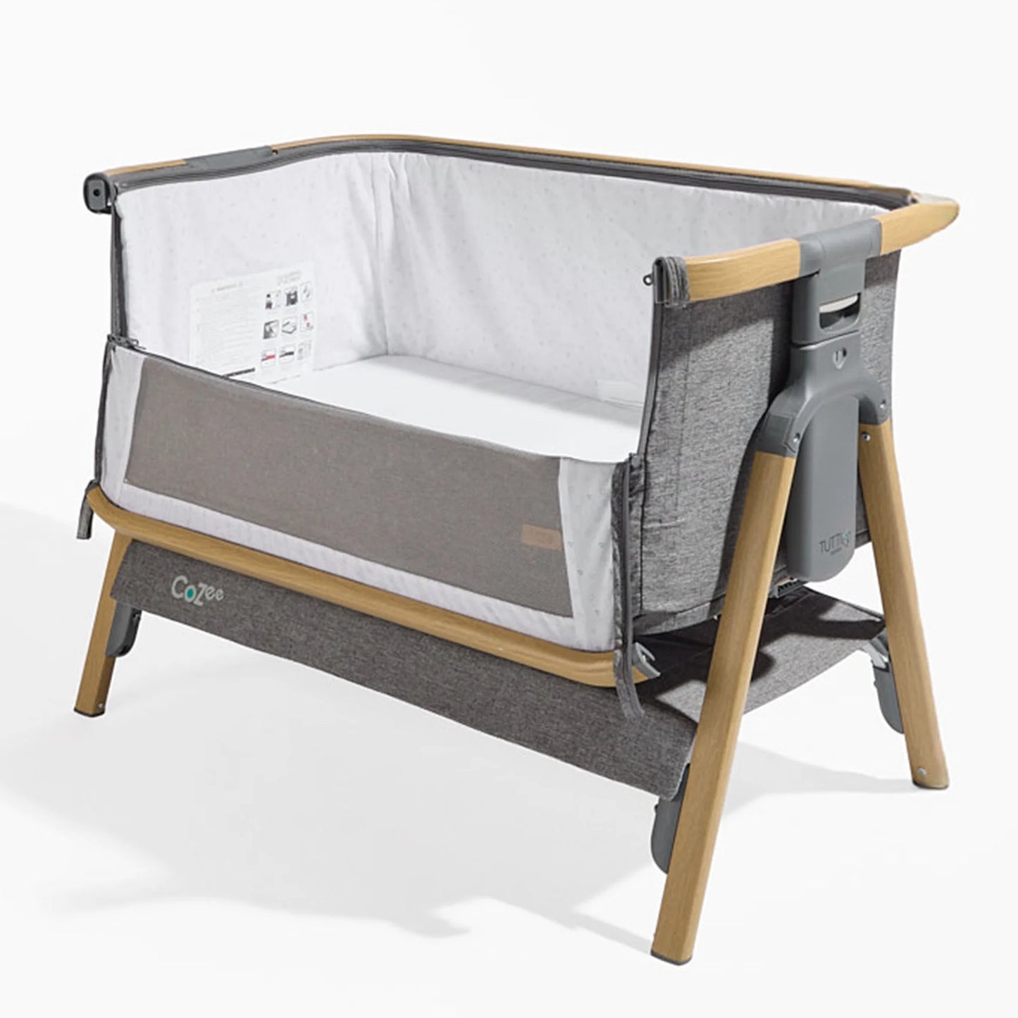 CoZee Bedside Crib - Charcoal