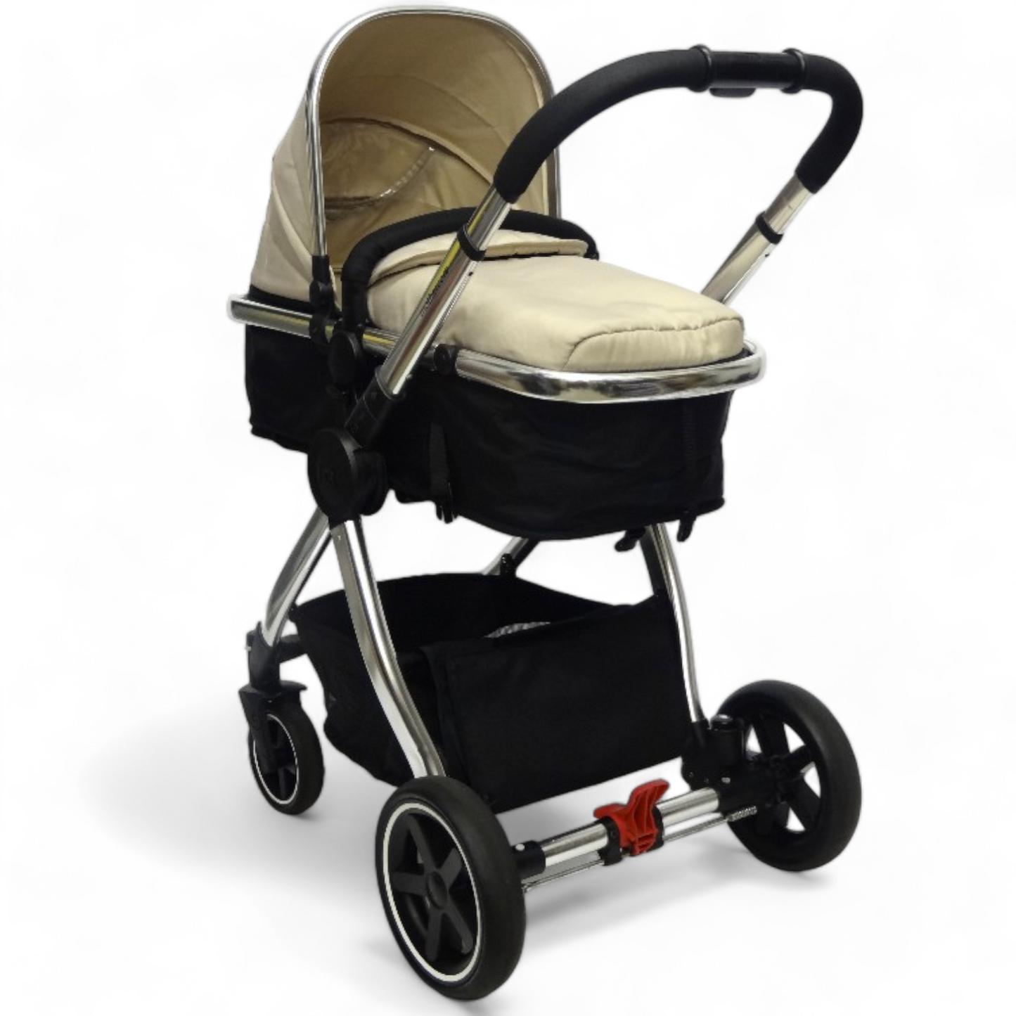 Mothercare 4-wheel Journey Chrome Pram System - Sand