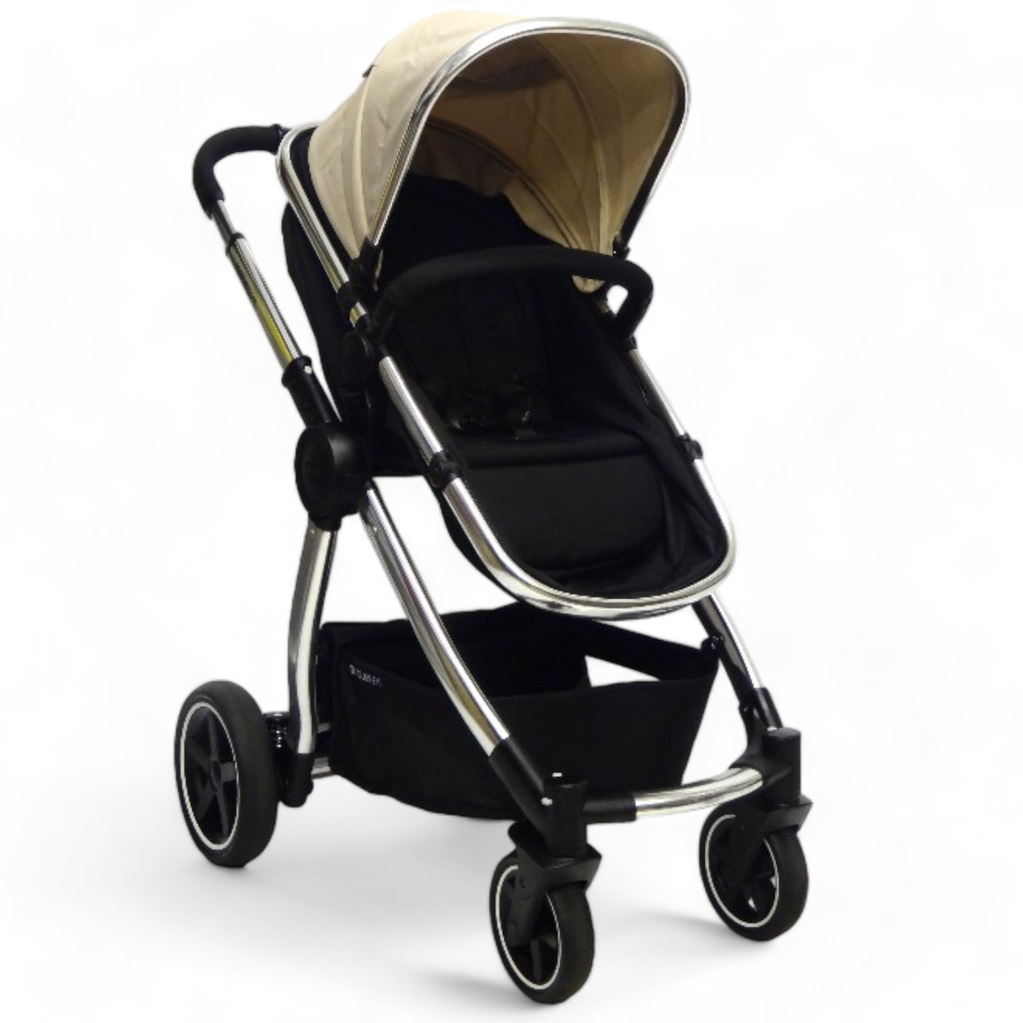 Mothercare 4-wheel Journey Chrome Pram System - Sand