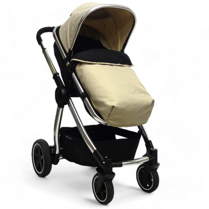 Mothercare 4-wheel Journey Chrome Pram System - Sand