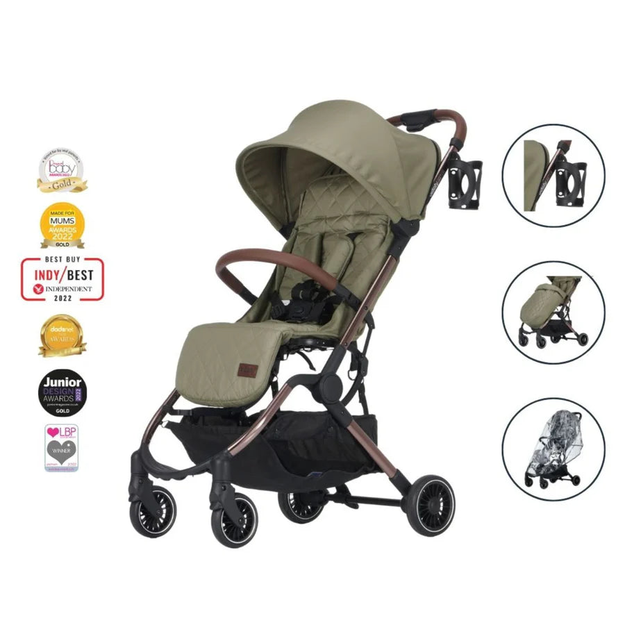 DIDOFY ASTER 2 2-IN-1 STROLLER BUNDLE | ULTRA-COMPACT TRAVEL SYSTEM WITH CARRYCOT - OLIVE