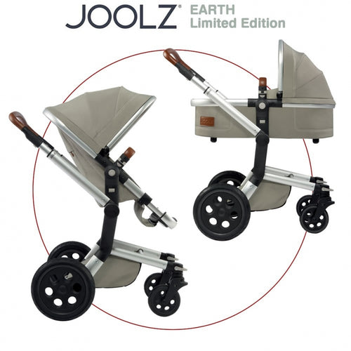 Joolz Day Earth - Elephant Grey - Travel System Pram + Pushcair