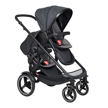 Phil & Teds Voyager V6 Double Stroller - Grey Marl