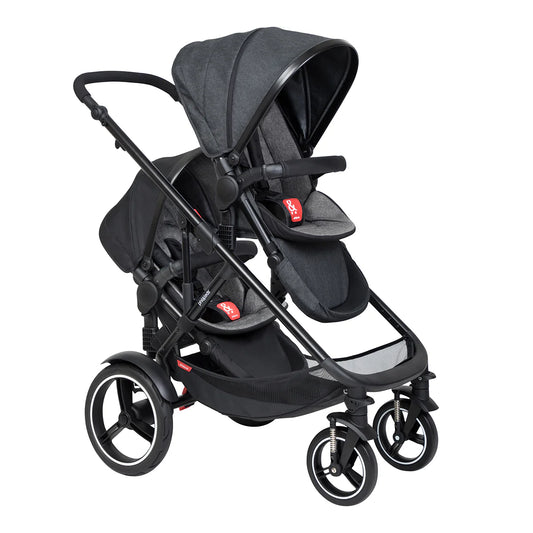 Phil & Teds Voyager V6 Double Stroller - Grey Marl