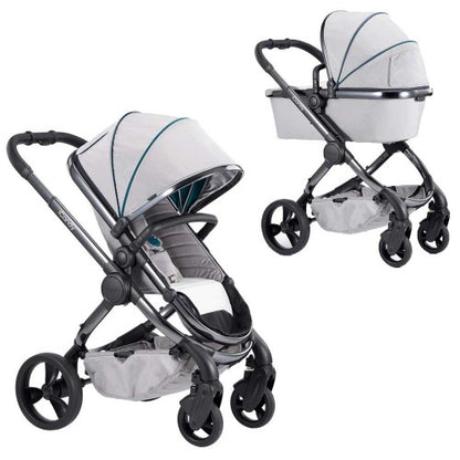 iCandy Peach 5 Pushchair and Carrycot - Dove on Chrome Chassis