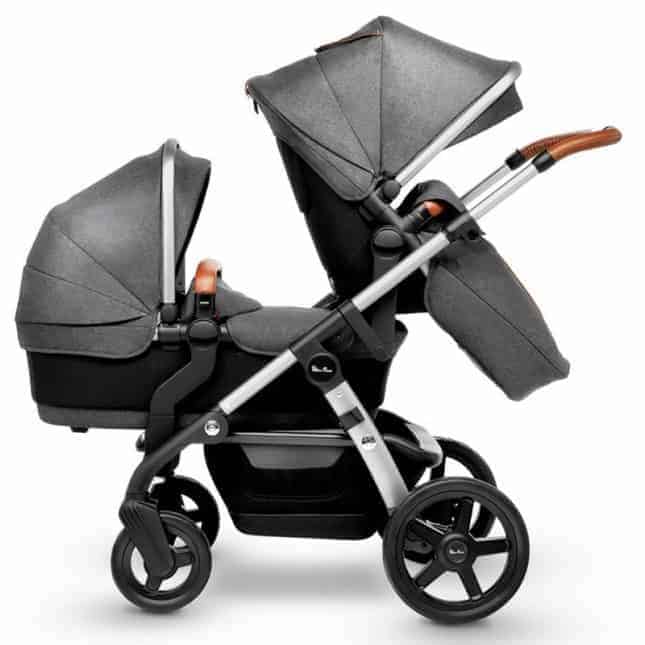 Silver Cross Wave 2 in 1 Double Pram & Pushchair – Granite